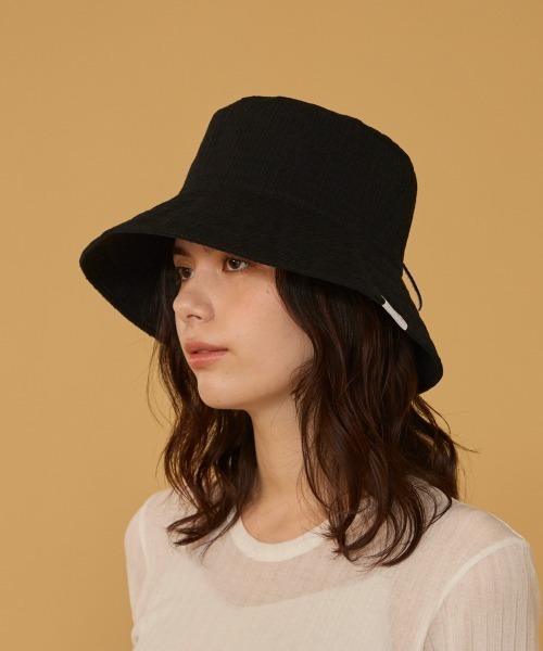 arth(アース)の「arth Foldable Bow Bucket / アース(ハット・レディース・ホワイト/ブラック/グリーン・57~59cm)」の4枚目の写真