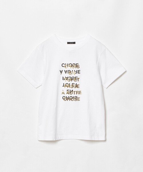 allureville / アルアバイル メタリックレイヤードロゴＴシャツ メタリックレイヤードロゴTシャツ | allureville (Women