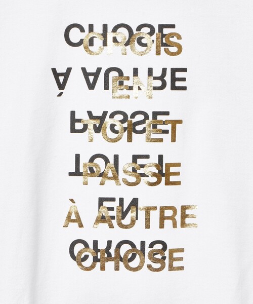 メタリックレイヤードロゴTシャツ（Tシャツ/カットソー