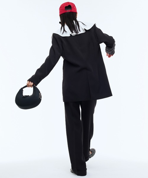 Narcissus（ナルシス）の「ノーカラージャケット　オケージョン　セットアップ（ノーカラージャケット・レディース・ホワイト/ブラック・FREE）」の10枚目の写真