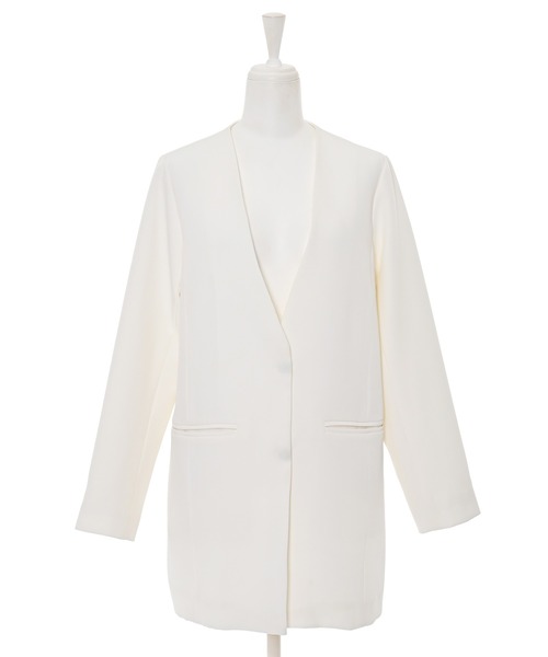 Narcissus（ナルシス）の「ノーカラージャケット　オケージョン　セットアップ（ノーカラージャケット・レディース・ホワイト/ブラック・FREE）」の11枚目の写真