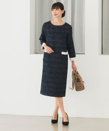 Rebloom（リブルーム Rebloom Reb loom）の「【洗える/セレモニースーツ/ママスーツ】バイカラーツイードワンピース 単品（スーツスカート）」