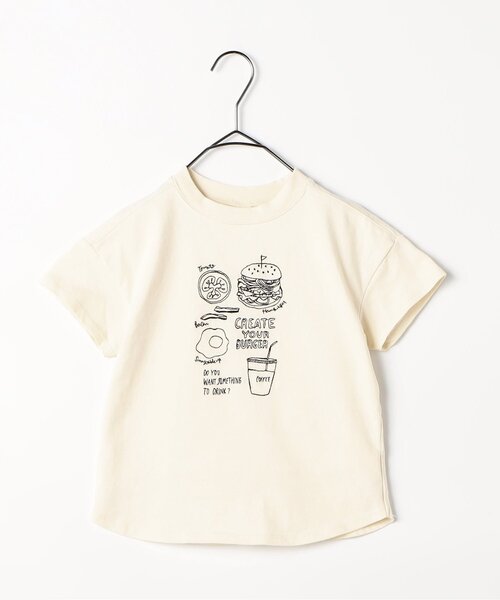 p.premier（ピードットプルミエ）の「【ジュニア対応】2柄刺繍半袖Tシャツ（Tシャツ/カットソー・キッズ・チャコール/ライトグレー/ブラウン/アイボリー/ベビーピンク・140/130/120/110/100/90/80）」の2枚目の写真