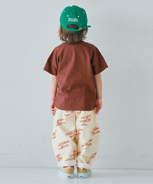 p.premier（ピードットプルミエ）の「【ジュニア対応】2柄刺繍半袖Tシャツ（Tシャツ/カットソー・キッズ・チャコール/ライトグレー/ブラウン/アイボリー/ベビーピンク・140/130/120/110/100/90/80）」の7枚目の写真