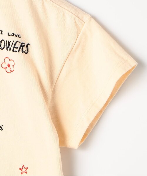 p.premier（ピードットプルミエ）の「【ジュニア対応】2柄刺繍半袖Tシャツ（Tシャツ/カットソー・キッズ・チャコール/ライトグレー/ブラウン/アイボリー/ベビーピンク・140/130/120/110/100/90/80）」の22枚目の写真