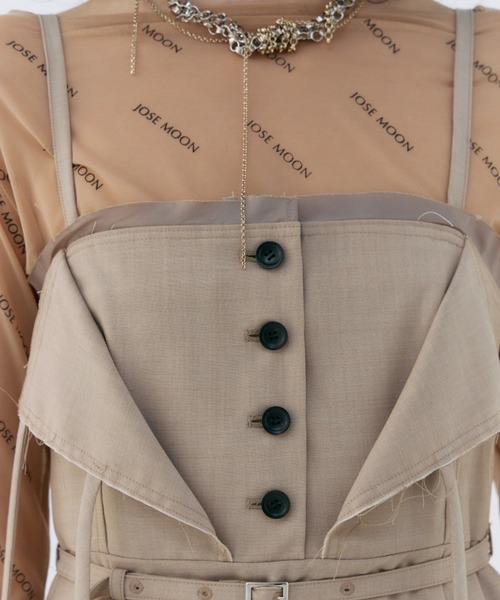 ワンピース JOSEMOON REBUILD SUITING DRESS REBUILD SUITING DRESS/リビルドスーチングドレス（ワンピース