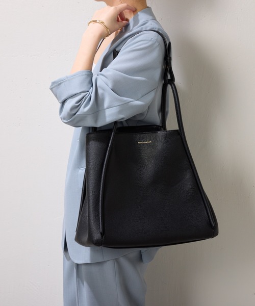 COLLAGE GALLARDAGALANTE（コラージュガリャルダガランテ）の「2WAYラージトート（トートバッグ・レディース・ベージュ/ブラック・FREE）」の4枚目の写真