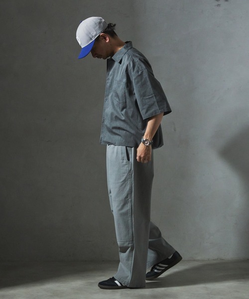 JOURNAL STANDARD relume(ジャーナルスタンダード レリューム)の「【ZOZO限定】TWILL クロップドS/S(シャツ/ブラウス・メンズ・チャコール/ブラック/カーキ/アイボリー・XS/S/M/L/XL)」の12枚目の写真