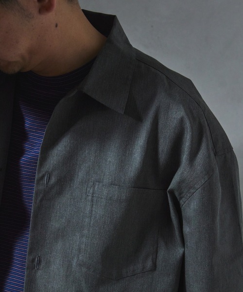 JOURNAL STANDARD relume(ジャーナルスタンダード レリューム)の「【ZOZO限定】TWILL クロップドS/S(シャツ/ブラウス・メンズ・チャコール/ブラック/カーキ/アイボリー・XS/S/M/L/XL)」の17枚目の写真