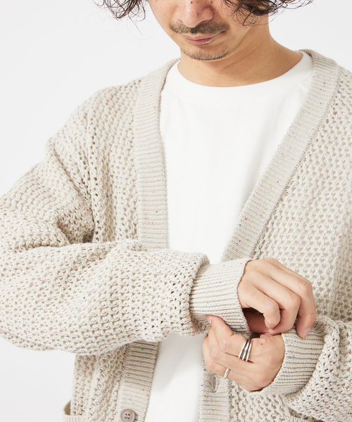 新品JOURNAL STANDARD relumeメッシュカーディガン　ブラウン メッシュカーディガン（カーディガン）｜JOURNAL STANDARD