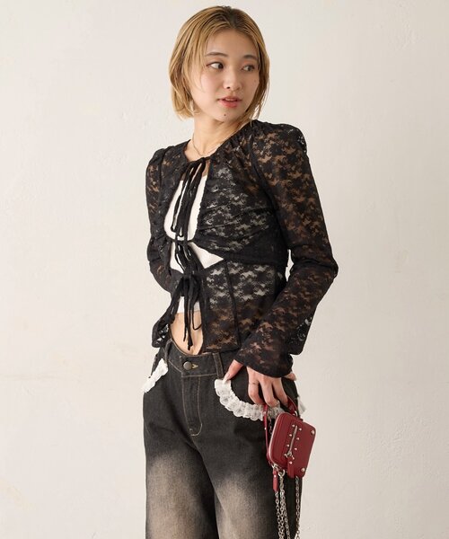 WHO'S WHO gallery(フーズフーギャラリー)の「ASSORTED GATHERED COIL DESIGN SHIRT(シャツ/ブラウス・レディース・ブラック/サックスブルー/ブラウン/ホワイト/ホワイト系その他・FREE)」の8枚目の写真