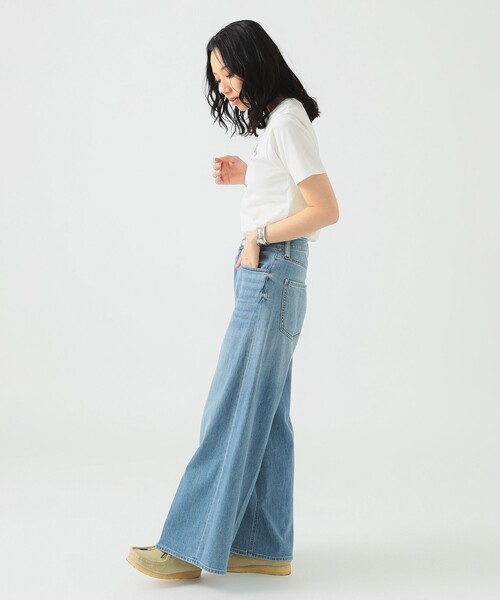 B:MING by BEAMS(ビーミングバイビームス)の「ロゴ プリント Tシャツ(Tシャツ/カットソー・レディース・トップグレー/ブルー/オフホワイト・ONE SIZE)」の5枚目の写真
