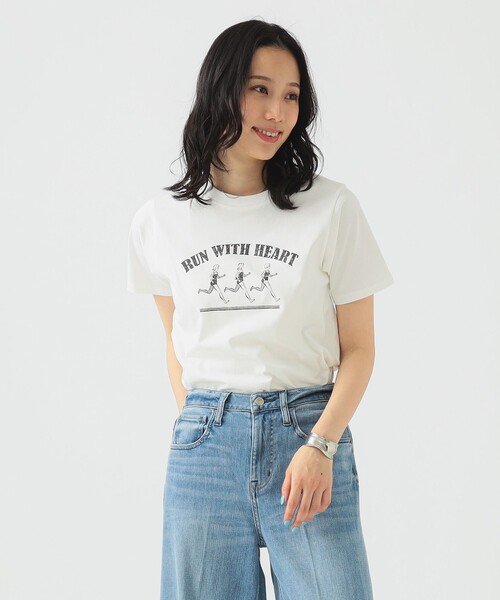 B:MING by BEAMS(ビーミングバイビームス)の「ロゴ プリント Tシャツ(Tシャツ/カットソー・レディース・トップグレー/ブルー/オフホワイト・ONE SIZE)」の7枚目の写真