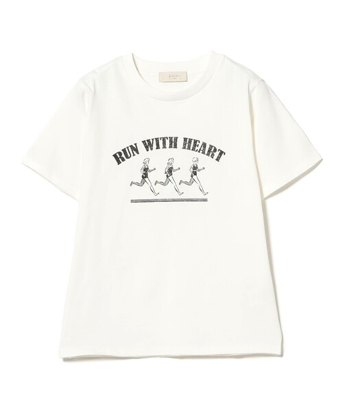 B:MING by BEAMS(ビーミングバイビームス)の「ロゴ プリント Tシャツ(Tシャツ/カットソー・レディース・トップグレー/ブルー/オフホワイト・ONE SIZE)」の8枚目の写真