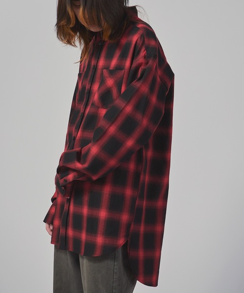Super Domain チェック柄長袖シャツ FUBU フブ トップス 長袖チェックシャツ 。FUBUはアメリカの代表