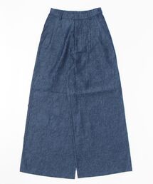 Q | デニム風シワ加工パンツ(デニムパンツ)