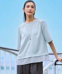 レーヨンポリエステルストレッチ Vネック カーディガン（カーディガン
