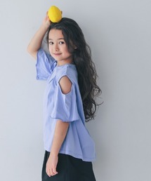 NHT（エヌエイチティー）の「NHT/エヌエイチティー オフショルダーTシャツ（Tシャツ/カットソー・キッズ）」