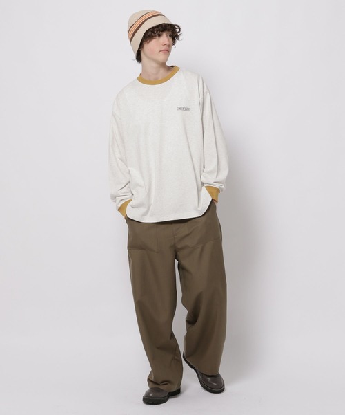 niko and...(ニコアンド)の「【OLD SMITH×WHATNOT】コラボ ロングスリーブTシャツ(Tシャツ/カットソー・メンズ・チャコール/ライトグレー・LARGE/MEDIUM)」の8枚目の写真