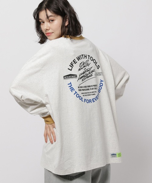 niko and...(ニコアンド)の「【OLD SMITH×WHATNOT】コラボ ロングスリーブTシャツ(Tシャツ/カットソー・メンズ・チャコール/ライトグレー・LARGE/MEDIUM)」の13枚目の写真