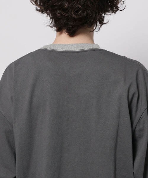 niko and...(ニコアンド)の「【OLD SMITH×WHATNOT】コラボ ロングスリーブTシャツ(Tシャツ/カットソー・メンズ・チャコール/ライトグレー・LARGE/MEDIUM)」の21枚目の写真