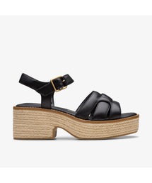 クラークスWrenly Eve レンリーイヴ ブラック　快適ウエッジサンダル Wrenly Eve / レンリーイヴ （ブラック/ブラック） -Clarks
