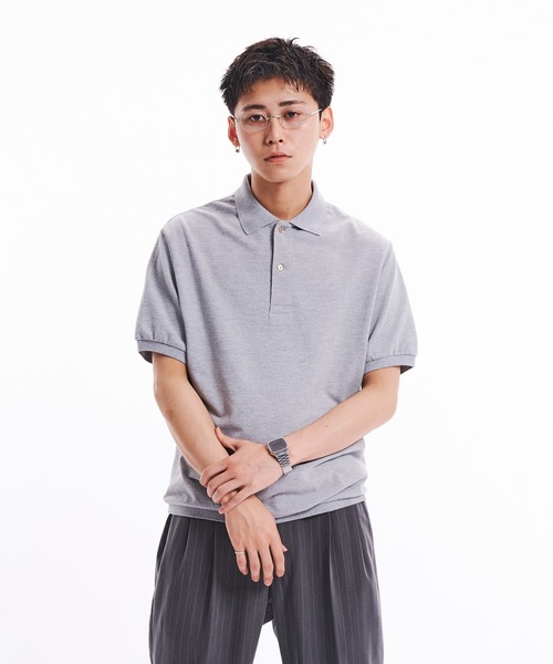 THE BOLDMAN カノコポロシャツ Mサイズ ブラック セール】Kanoko Polo Shirts / 鹿の子ポロシャツ（ポロシャツ