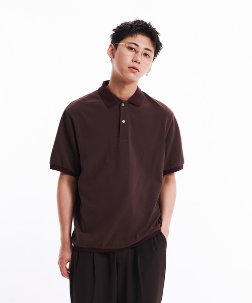 THE BOLDMAN カノコポロシャツ Mサイズ ブラック セール】Kanoko Polo Shirts / 鹿の子ポロシャツ（ポロシャツ