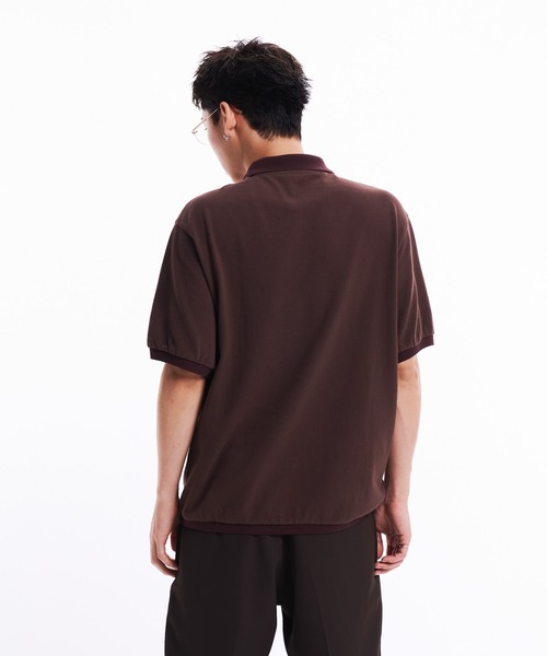 Polo Shirt ポロシャツ ダブルホースマン刺繍鹿の子 PLM42114