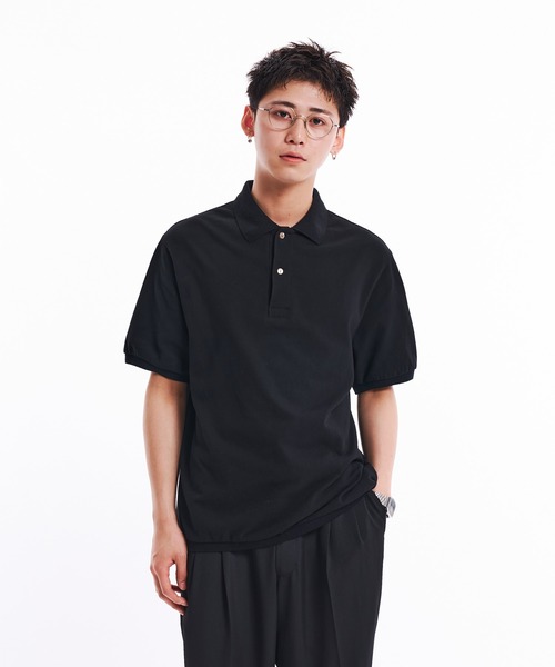 MARK&LONA鹿の子ポロシャツ　ブラック 美品✨MARK&LONA 鹿の子 半袖 ポロシャツ ロゴ ブラック - メルカリ