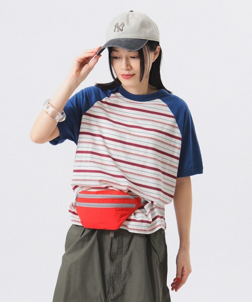 ビームスボーイ ジャカード ラグラン ショートスリーブ セール】ボーイ ジャカード ラグラン ショートスリーブ（Tシャツ