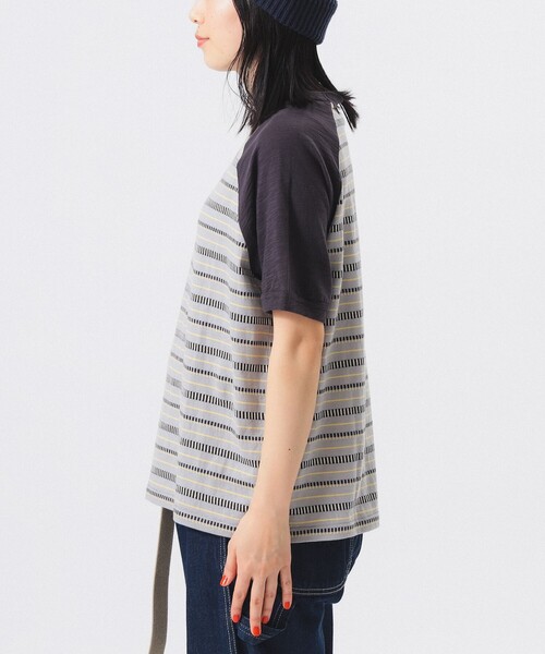 BEAMS BOY / サイクリング ハーフジップ ショートスリーブ Tシャツ BEAMS BOY（ビームスボーイ）の「BEAMS BOY / ボーイ プリント