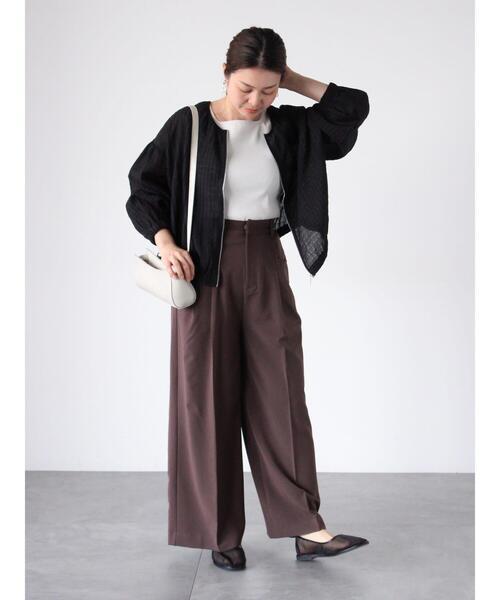 Lugnoncure（ルノンキュール）の「タックワイドパンツ《2025spring catalog item》（その他パンツ・レディース・ネイビー/グレー/ブラウン・F）」の8枚目の写真