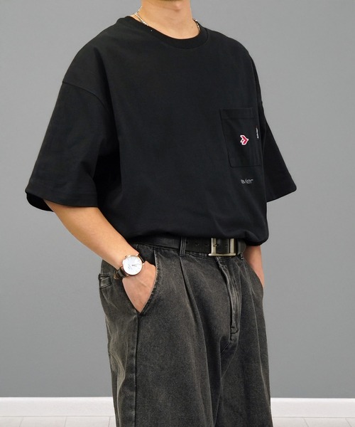 オーバーサイズ Tシャツ USAコットン ポケットT（Tシャツ