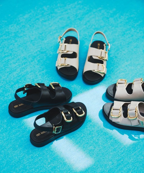 RODE SKO（ロデスコ）の「ダブルベルテッドサンダル（サンダル・レディース・オフホワイト/ブラック/ライトグレー・36/37/38）」の16枚目の写真