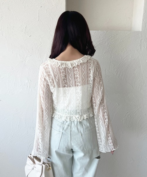 apres jour（アプレジュール）の「レースリボンカーディガン（カーディガン/ボレロ・レディース・アイボリー/ブラック/ベージュ・フリー）」の20枚目の写真