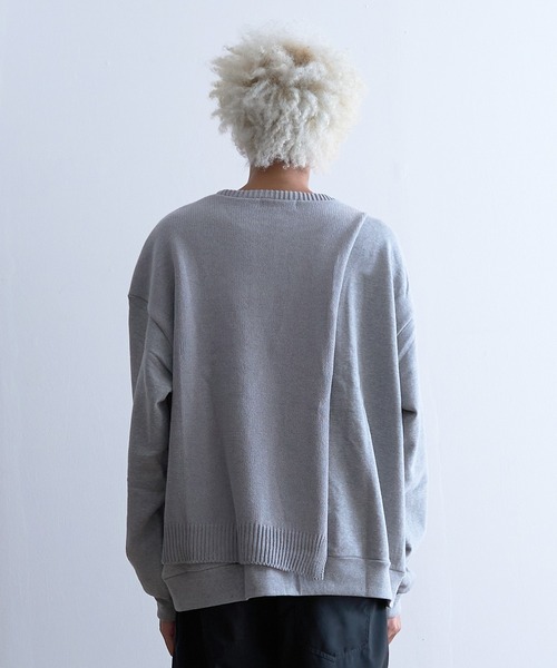 DISCOVERED（ディスカバード）の「DISCOVERED MIX KNIT CUTSEWN（スウェット・メンズ・グレー/ブラック・1/3）」の11枚目の写真