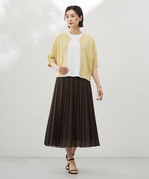 J.PRESS(ジェイプレス)の「【洗える】スパンコール Tシャツ(Tシャツ/カットソー・レディース・ネイビー系/ライトグレー系/アイボリー系・MEDIUM/LARGE)」の7枚目の写真