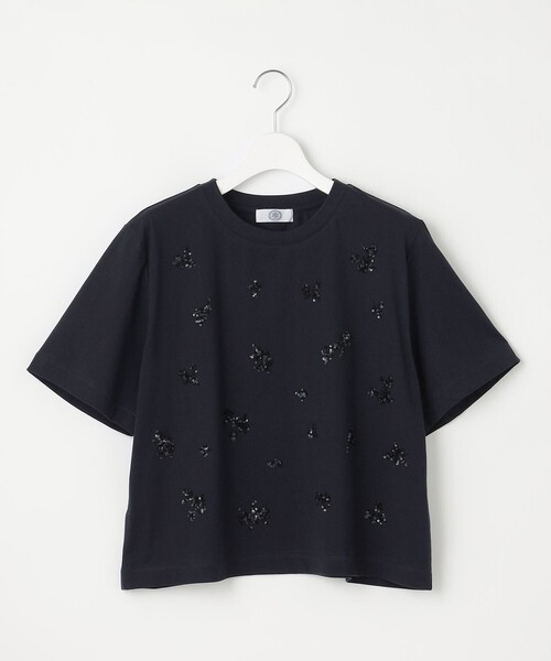 J.PRESS(ジェイプレス)の「【洗える】スパンコール Tシャツ(Tシャツ/カットソー・レディース・ネイビー系/ライトグレー系/アイボリー系・MEDIUM/LARGE)」の12枚目の写真