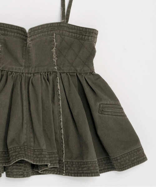 新品　メゾンスペシャル　Washed Peplum Tops Washed Peplum Tops/ウォッシュドペプラムトップス【MAISON