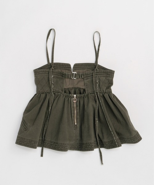 Washed Peplum Tops/ウォッシュドペプラムトップス【MAISON