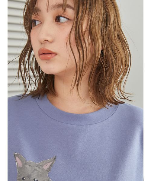 gelato pique(ジェラートピケ)の「【UNISEX】ワンポイントTシャツ(Tシャツ/カットソー・レディース・ブルー/アイボリー/ピンク・S-M/M-L)」の7枚目の写真