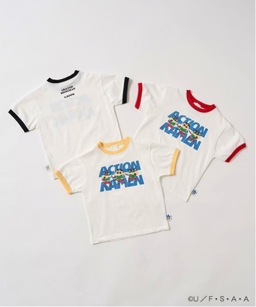 b・ROOM（ビールーム）の「【クレヨンしんちゃん】【カイテキ天竺】リンガーTシャツ（Tシャツ/カットソー・キッズ・マスタード/レッド/ブラック・100cm/110cm/120cm/130cm/140cm）」の4枚目の写真