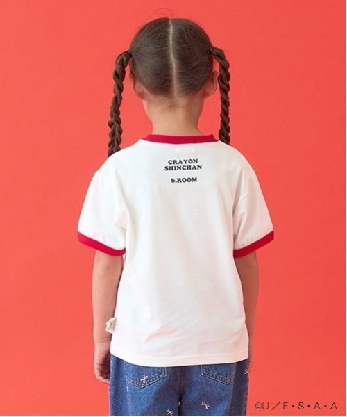 b・ROOM（ビールーム）の「【クレヨンしんちゃん】【カイテキ天竺】リンガーTシャツ（Tシャツ/カットソー・キッズ・マスタード/レッド/ブラック・100cm/110cm/120cm/130cm/140cm）」の14枚目の写真