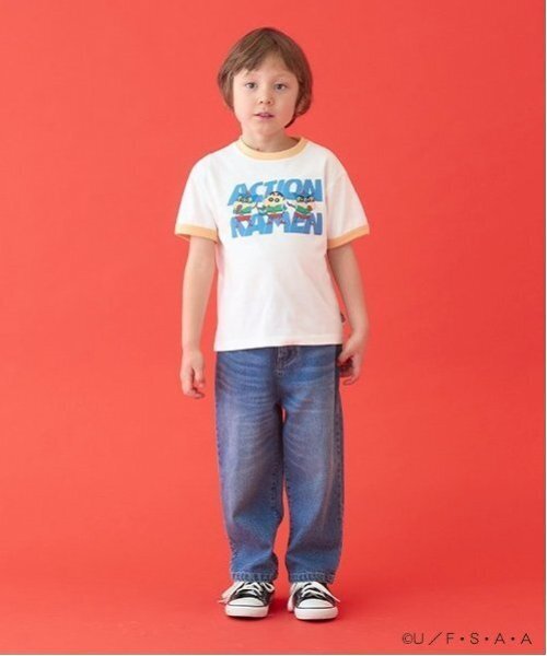 b・ROOM（ビールーム）の「【クレヨンしんちゃん】【カイテキ天竺】リンガーTシャツ（Tシャツ/カットソー・キッズ・マスタード/レッド/ブラック・100cm/110cm/120cm/130cm/140cm）」の16枚目の写真