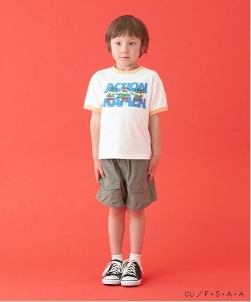 b・ROOM（ビールーム）の「【クレヨンしんちゃん】【カイテキ天竺】リンガーTシャツ（Tシャツ/カットソー・キッズ・マスタード/レッド/ブラック・100cm/110cm/120cm/130cm/140cm）」の17枚目の写真