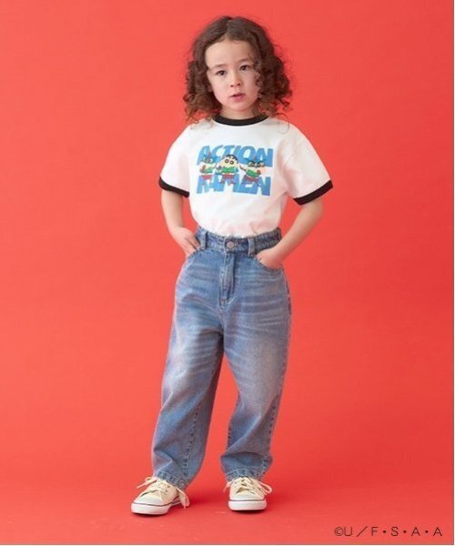 b・ROOM（ビールーム）の「【クレヨンしんちゃん】【カイテキ天竺】リンガーTシャツ（Tシャツ/カットソー・キッズ・マスタード/レッド/ブラック・100cm/110cm/120cm/130cm/140cm）」の19枚目の写真