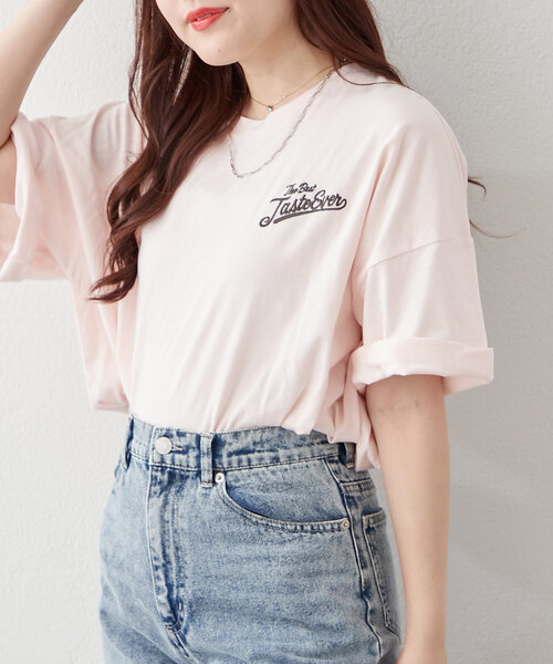 continuer de NICE CLAUP(コンティニューデナイスクラップ)の「ハンバーガーBOY発泡プリントT(Tシャツ/カットソー・レディース・オフホワイト/オートミール/スミクロ/ピンク・FREE)」の4枚目の写真