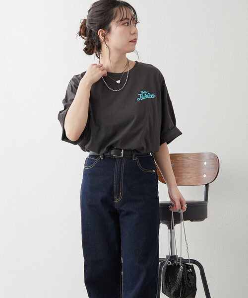 continuer de NICE CLAUP(コンティニューデナイスクラップ)の「ハンバーガーBOY発泡プリントT(Tシャツ/カットソー・レディース・オフホワイト/オートミール/スミクロ/ピンク・FREE)」の16枚目の写真