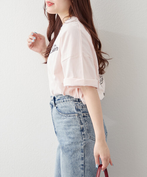 continuer de NICE CLAUP(コンティニューデナイスクラップ)の「ハンバーガーBOY発泡プリントT(Tシャツ/カットソー・レディース・オフホワイト/オートミール/スミクロ/ピンク・FREE)」の21枚目の写真
